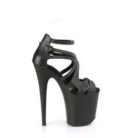 Pleaser FLAMINGO-877 Sandalias de Plataforma Negro Tono Claro EU-40 / US-10