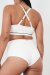 Lunalae Pantalones Cortos Tiro Alto Missy Blanco Seminuevos