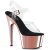 Pleaser Sandalia de Tacón ADORE-708 Transparente Oro Rosado Claro Metalizado EU-36 / US-6