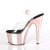 Pleaser Sandalia de Tacón ADORE-708 Transparente Oro Rosado Claro Metalizado EU-36 / US-6