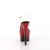 Pleaser ADORE-708SS Sandalia de Tacón Plataforma Purpurina Rojo Transparente EU-42 / US-12