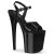 Pleaser FLAMINGO-809GP Sandalias de Plataforma Charol Purpurina Negro EU-43 / US-13