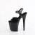 Pleaser FLAMINGO-809GP Sandalias de Plataforma Charol Purpurina Negro EU-43 / US-13