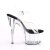 Pleaser Sandalia de Tacón ADORE-708 Negro Transparente EU-37 / US-7