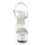 Pleaser Sandalia de Tacón KISS-209 Blanco EU-42 / US-12