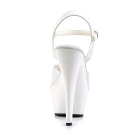 Pleaser Sandalia de Tacón KISS-209 Blanco EU-35 / US-5
