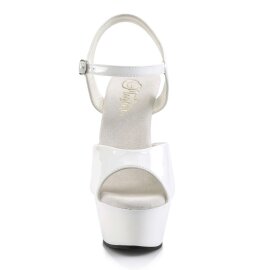 Pleaser Sandalia de Tacón KISS-209 Blanco EU-39 /...