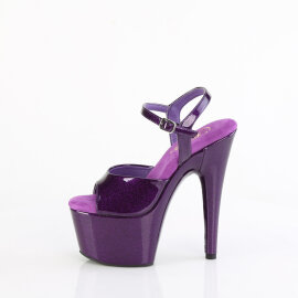 Pleaser ADORE-709GP Plataforma Sandalias de Tacón Alto Charol Brillante Lila Oscuro EU-42 / US-12