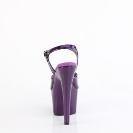 Pleaser ADORE-709GP Plataforma Sandalias de Tacón Alto Charol Brillante Lila Oscuro EU-42 / US-12