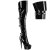 Pleaser DELIGHT-3018 Botas por encima de la rodilla con Plataforma Charol Negro EU-37 / US-7