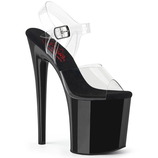 Pleaser NAUGHTY-808 Sandalias de Plataforma Negro Tono Claro EU-39 / US-9