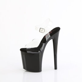 Pleaser NAUGHTY-808 Sandalias de Plataforma Negro Tono Claro EU-39 / US-9