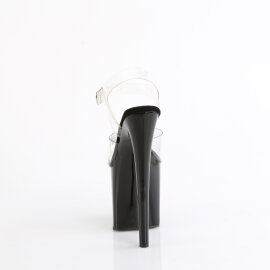 Pleaser NAUGHTY-808 Sandalias de Plataforma Negro Tono Claro EU-39 / US-9