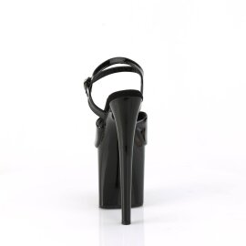 Pleaser NAUGHTY-809 Sandalia de Tacón Plataforma Charol Negro EU-41 / US-11