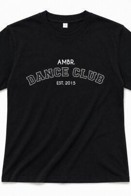 AMBR Designs Camiseta Dance Club Negro