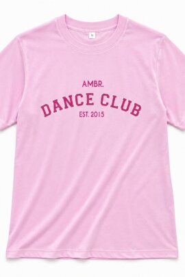 AMBR Designs Camiseta Dance Club Rosa