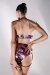 Polerina Pantalones Cortos Bikini Velvet Burdeos/Plata XS
