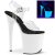 Pleaser Sandalia de Tacón FLAMINGO-808UV Transparente Blanco-Neón EU-36 / US-6