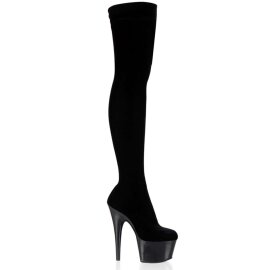 Pleaser Bota Alta ADORE-3002 Negro Charol ElásticoEU-35 / US-5