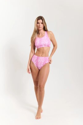 Pole Addict Pantalones Cortos High Leg Pink Snake