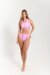 Pole Addict Pantalones Cortos High Leg Pink Snake