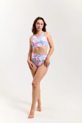 Pole Addict Pantalones Cortos High Leg Pink Peonies