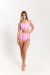 Pole Addict Top Open Back Pink Snake