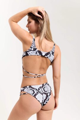Pole Addict Pantalones Cortos Capri Black White Snake