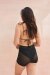 Lunalae Pantalones Cortos High Waist Gianna Mesh Negro