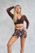 Lunalae Pantalones Cortos High Waist Gianna Mesh Zebra