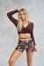 Lunalae Pantalones Cortos High Waist Gianna Mesh Zebra S
