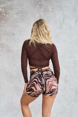Lunalae Pantalones Cortos High Waist Gianna Mesh Zebra M