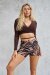 Lunalae Pantalones Cortos High Waist Gianna Mesh Zebra M