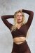 Lunalae Top Sienna Wrap Around Mesh Chocolate