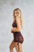Lunalae Pantalones Cortos Sienna Mesh Drawstring Chocolate S