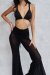 Lunalae Pantalones Sienna Mesh Flare Negro S