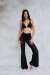Lunalae Pantalones Sienna Mesh Flare Negro M