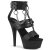 Pleaser Sandalia de Tacón KISS-261 Negro EU-37 / US-7