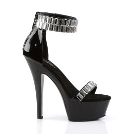 Pleaser Sandalia de Tacón KISS-269RS Negro EU-40 / US-10
