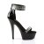 Pleaser Sandalia de Tacón KISS-269RS Negro EU-40 / US-10