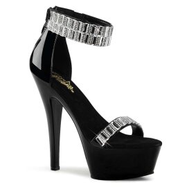 Pleaser Sandalia de Tacón KISS-269RS Negro EU-42 /...