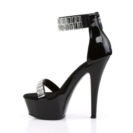 Pleaser Sandalia de Tacón KISS-269RS Negro EU-42 / US-12