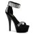 Pleaser Sandalia de Tacón KISS-269RS Negro EU-42 / US-12