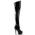 Pleaser Bota Alta KISS-3010 Negro Charol EU-40 / US-10