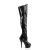 Pleaser Bota Alta KISS-3010 Negro Charol EU-40 / US-10