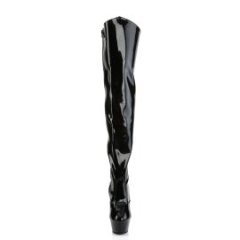 Pleaser Bota Alta KISS-3010 Negro Charol EU-42 / US-12