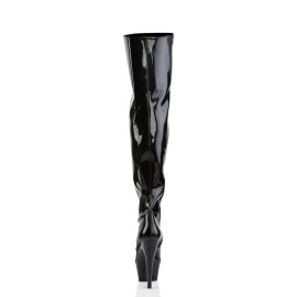 Pleaser Bota Alta KISS-3010 Negro Charol EU-37 / US-7