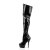 Pleaser Bota Alta KISS-3010 Negro Charol EU-37 / US-7