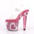Pleaser Sandalia de Tacón LOVESICK-708Corazón Transparente Rosa Metalizado EU-35 / US-5