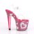 Pleaser Sandalia de Tacón LOVESICK-708Corazón Transparente Rosa Metalizado EU-35 / US-5